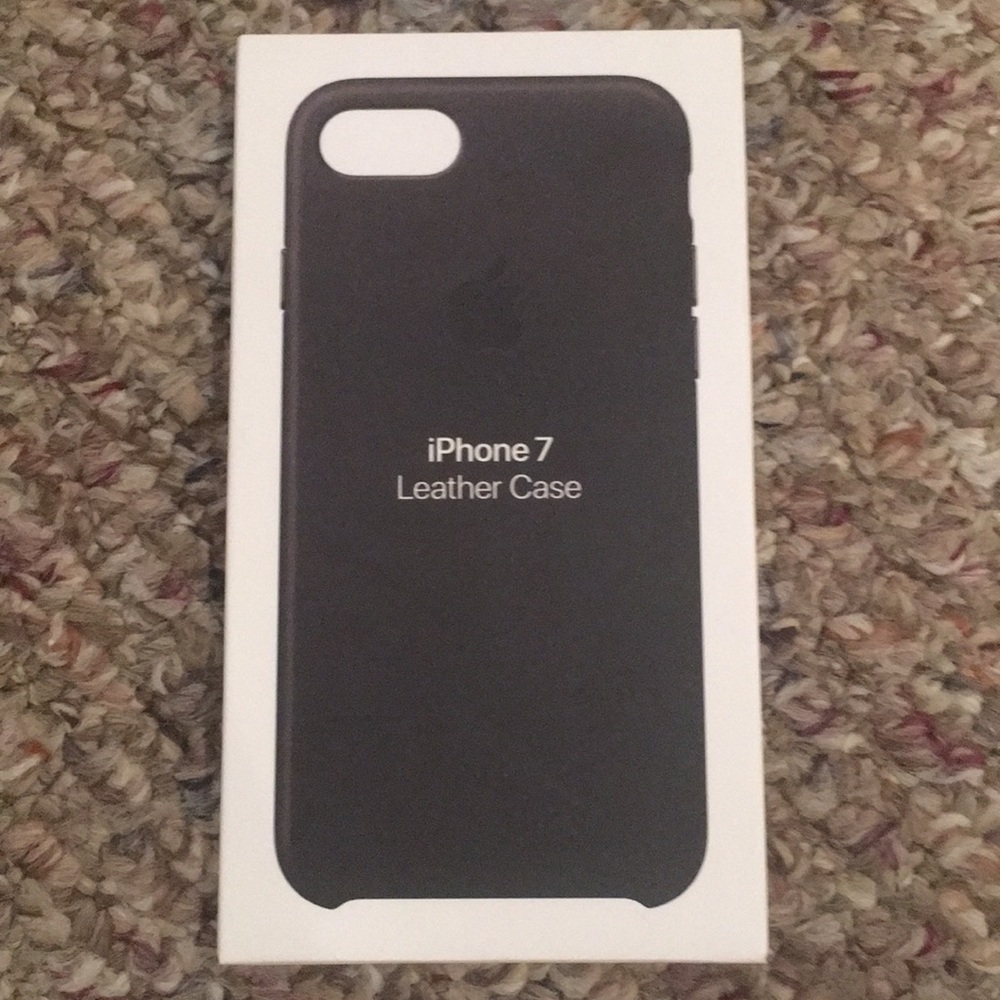Black leather iPhone case